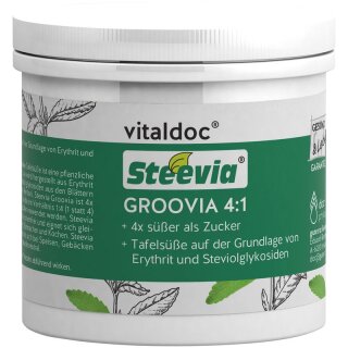 Gesund & Leben Steevia Groovia kristallines Pulver weiße Dose - 150g
