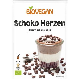 Biovegan Schoko Herzen - Bio - 35g