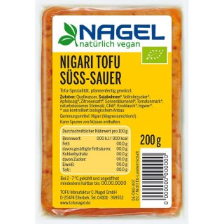 Nagel Tofu Nigari Tofu Süß-Sauer - Bio - 200g