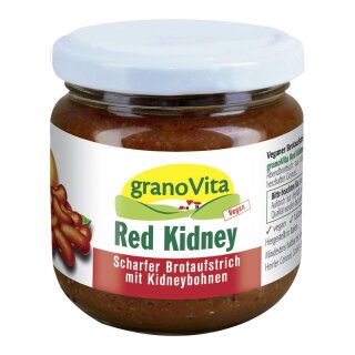 granoVita Red Kidney scharfer Brotaufstrich mit Kidneybohnen - 180g