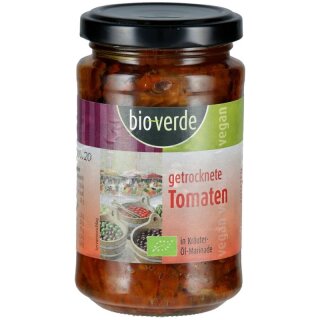 bio-verde Sonnengetrocknete Tomaten mit frischen Kräutern in Öl-Marinade - Bio - 200g