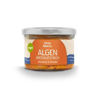 Maris Algen Veganer Algen Brotaufstrich Hummus mit Tomate - 180g