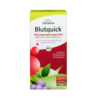 Herbaria Blutquick Eisen+Vitamine - Bio - 500ml
