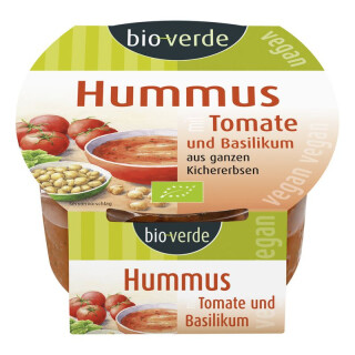 bio-verde Hummus Tomate und Basilikum - Bio - 150g