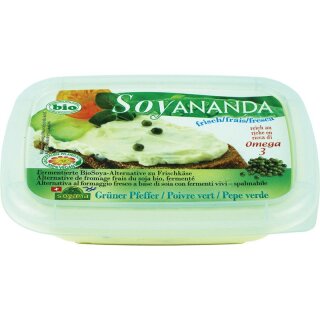 Soyana nda Frischkäse Grüner Pfeffer e Alternative zu Frischkäse aus ferme - Bio - 140g
