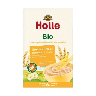 Holle Vollkorngetreidebrei Banane Griess - Bio - 250g