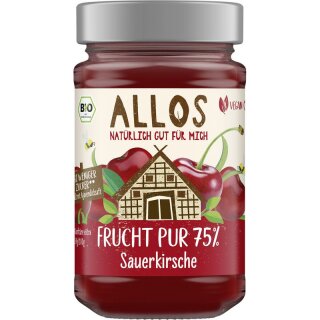 Allos Frucht Pur 75% Sauerkirsche - Bio - 250g