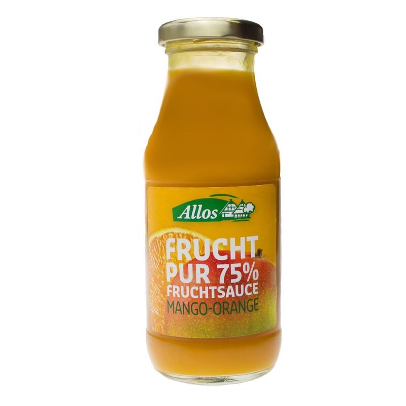 Allos Frucht Pur 75% Fruchtsauce Mango-Orange - Bio - 250ml - ekomark