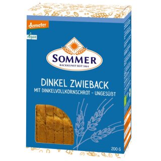 Sommer Demeter Dinkel-Zwieback ungesüßt - Bio - 200g