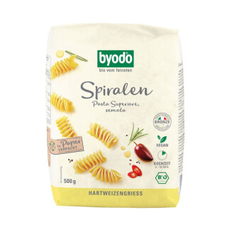 byodo Byodo Spiralen Pasta Superiore semola - Bio - 500g