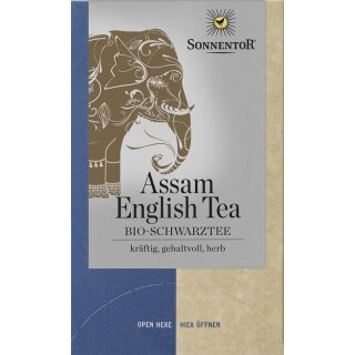 Sonnentor Assam English Tea Schwarztee Doppelkammerbeutel - Bio - 36g
