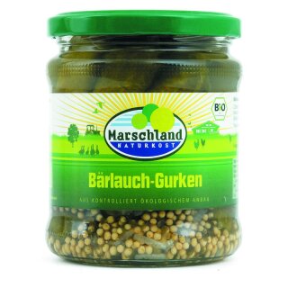 Marschland Bioland Bärlauch-Gürkchen 370 ml Gl. - Bio - 0,185kg