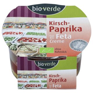 bio-verde Kirsch-Paprika gefüllt mit Feta Creme ohne Kuhmilch - Bio - 125g