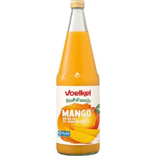 Voelkel Family Mango Nektar mit 25% Mangomark - Bio - 1l