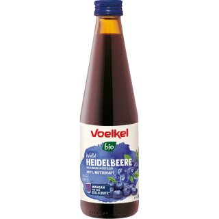 Voelkel Wald Heidelbeere Vaccinium myrtillus 100% Muttersaft - Bio - 0,33l