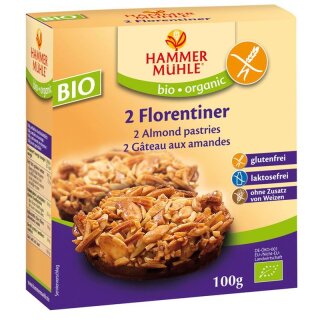 Hammermühle  Florentiner glutenfrei 2 Stück - Bio - 100g