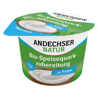 Andechser Natur Speiseqauarkzubereitung mit Jogurt verfeinert 0% - Bio - 250g