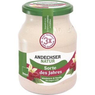 Andechser Natur Jogurt mild Himbeere-Vanille 3,7% - Bio - 500g