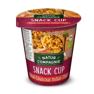 Natur Compagnie Snack Cup Dhal-Couscous Indian Style - Bio - 68g