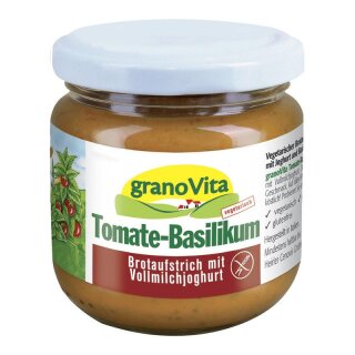 granoVita Tomate-Basilikum Brotaufstrich mit Vollmilchjoghurt - 170g