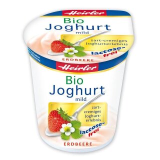 Heirler Joghurt mild Erdbeere lactosefrei - Bio - 150g