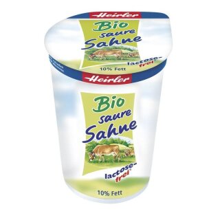 Heirler Saure Sahne 10% lactosefrei - Bio - 200g
