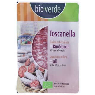 bio-verde Toscanella Salami Aufschnitt aus Italien grober Wurstteig vom Schwein - Bio - 80g