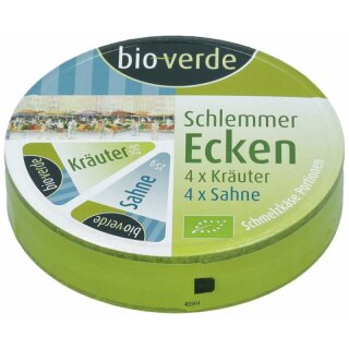 bio-verde Schlemmer-Ecken Sahne/Kräuter 8 x 25 g - Bio - 200g