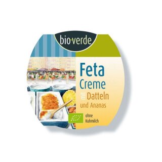 bio-verde Feta-Creme mit Datteln und Ananas - Bio - 125g