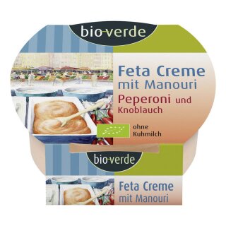 bio-verde Feta-Creme mit Knoblauch & Peperoni - Bio - 125g