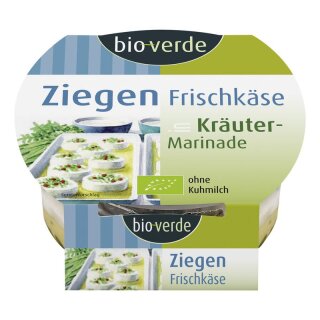 bio-verde Ziegen-Frischkäse in Kräuter-Marinade mit rosa Pfeffer - Bio - 100g