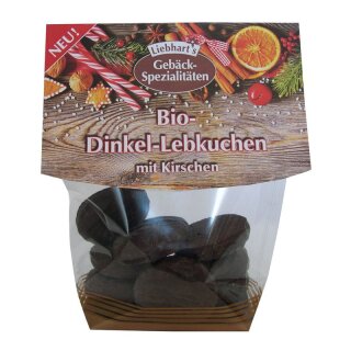 Liebhart’s Brauner Dinkel-Lebkuchen mit Kirschen in Zartbitterschokolade - Bio - 150g