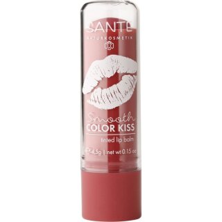 Sante Smooth Color Kiss -Tinted Lipbalm- soft red 4,5g