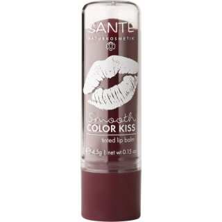 Sante Smooth Color Kiss -Tinted Lipbalm- soft plum 4,5g