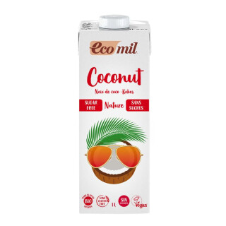 Ecomil Kokosdrink Zuckerfrei Zuckergehaltkleiner 0,3 g pro 100g - Bio - 1l
