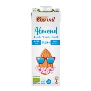 Ecomil Mandeldrink Zuckerfrei Plus Zuckergehaltkleiner 0,1 g pro 100g - Bio - 1l