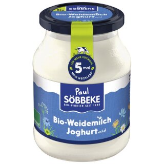 Söbbeke Weidemilchjoghurt natur mild 3,8% Fett - Bio - 500g