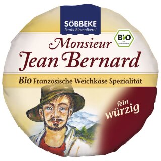Söbbeke Weichkäse Monsieur Jean Bernard würzig 60% Fetti i. Tr. - Bio - 500g