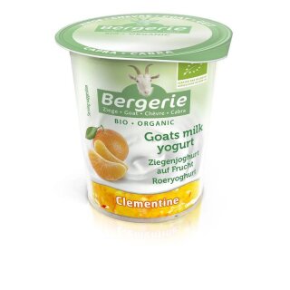 Bergerie Ziege Ziegenjoghurt Natur auf Frucht Clementine - Bio - 125g