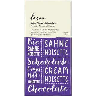Lacoa Sahne Noisette Schokolade - Bio - 80g