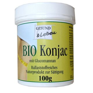 Gesund & Leben Konjac mit Glucomannane - Bio - 100g