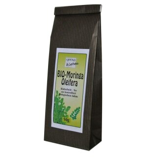 Gesund & Leben Moringa Oleifera Blattschnitt-Tee Beutel - Bio - 50g