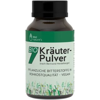 Gesund & Leben doc natures 7 Kräuterpulver Glas - Bio - 75g