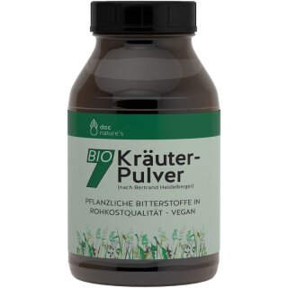 Gesund & Leben doc natures 7 Kräuterpulver Glas - Bio - 150g