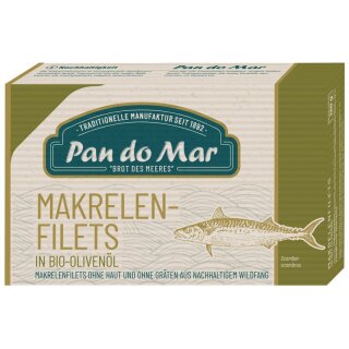 Pan do Mar Makrelenfilets in Olivenöl - Bio - 0,09kg