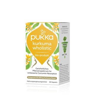 Pukka Kurkuma Wholistic 60 Vegetarische Kapseln Bio - Bio - 37g