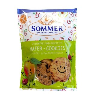 Sommer Glutenfrei und Glücklich Hafer-Cookies Apfel & Sauerkirsch - Bio - 125g