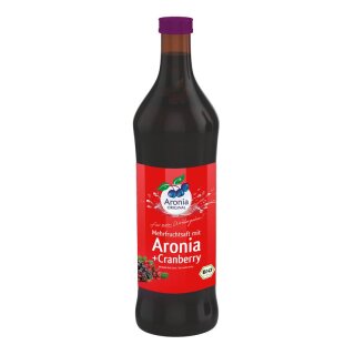 Aronia ORIGINAL Mehrfruchtsaft mit Aronia + Cranberry 100% Direktsaft - Bio - 0,7l