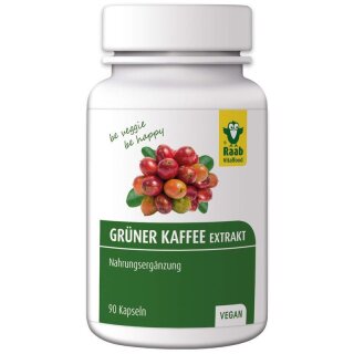 Raab Vitalfood Grüner Kaffee Extrakt Kapseln 90 Kapseln á 470 mg 42,3g