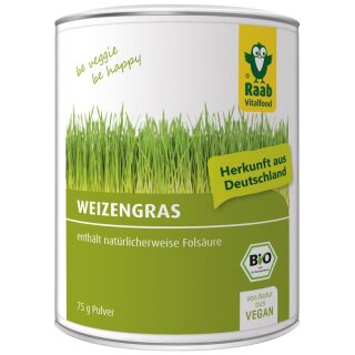 Raab Vitalfood Weizengras Pulver - Bio - 75g